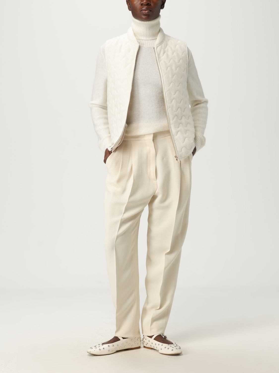 FABIANA FILIPPI GILET: Veste femme Fabiana Filippi, Blanc - Img 2