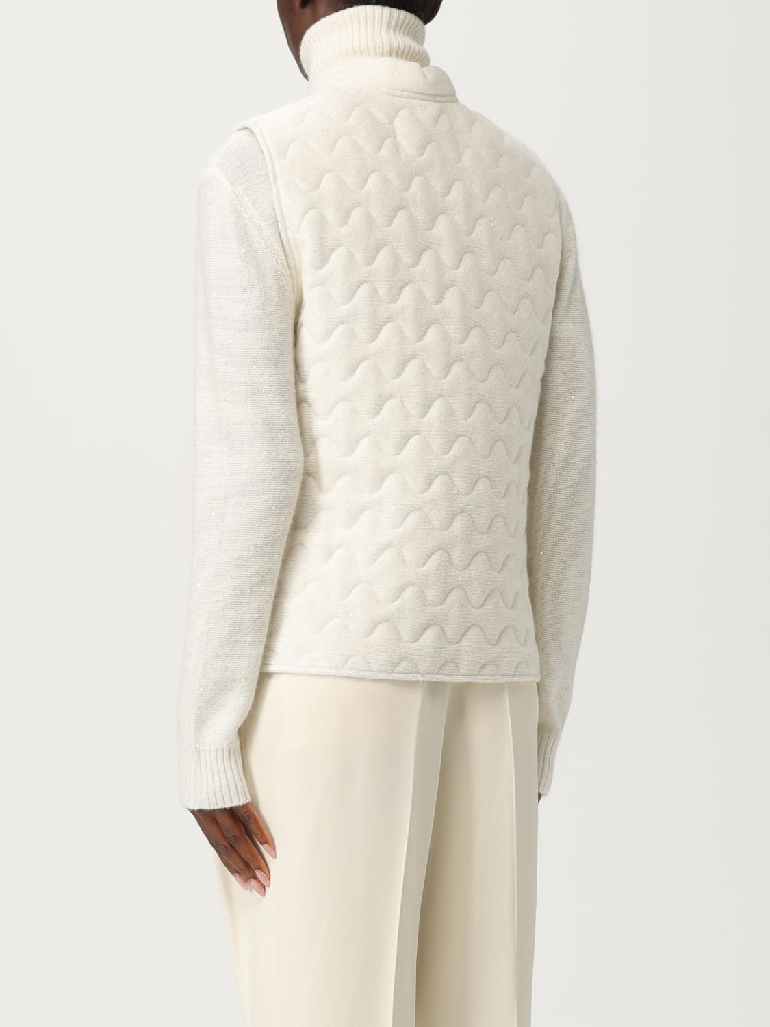 FABIANA FILIPPI GILET: Veste femme Fabiana Filippi, Blanc - Img 3