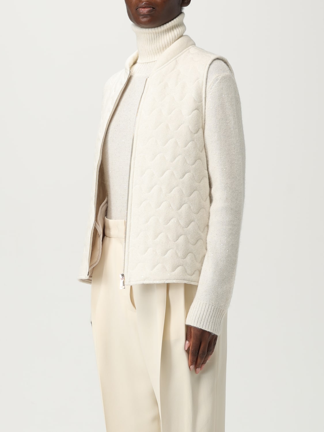 FABIANA FILIPPI GILET: Veste femme Fabiana Filippi, Blanc - Img 4