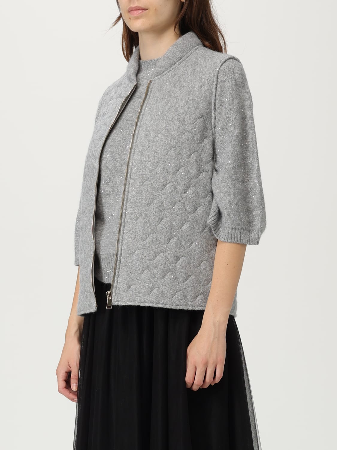 FABIANA FILIPPI CHALECO: Chaqueta mujer Fabiana Filippi, Gris - Img 4