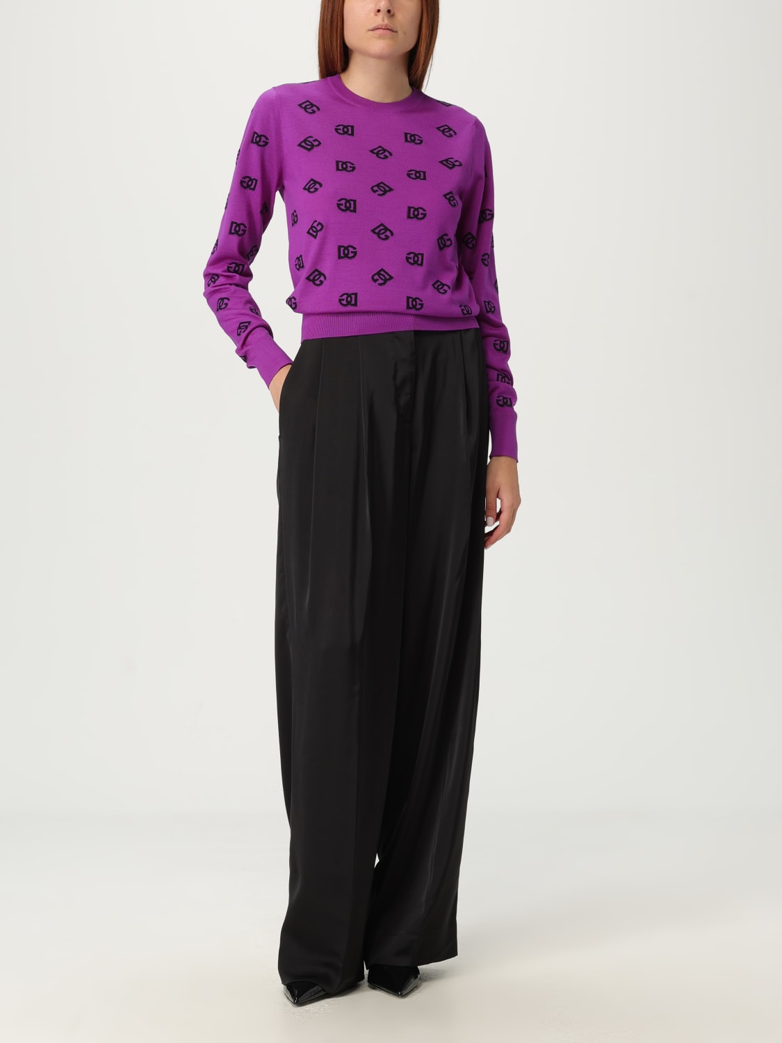 DOLCE & GABBANA SWEATER: Sweater woman Dolce & Gabbana, Violet - Img 2