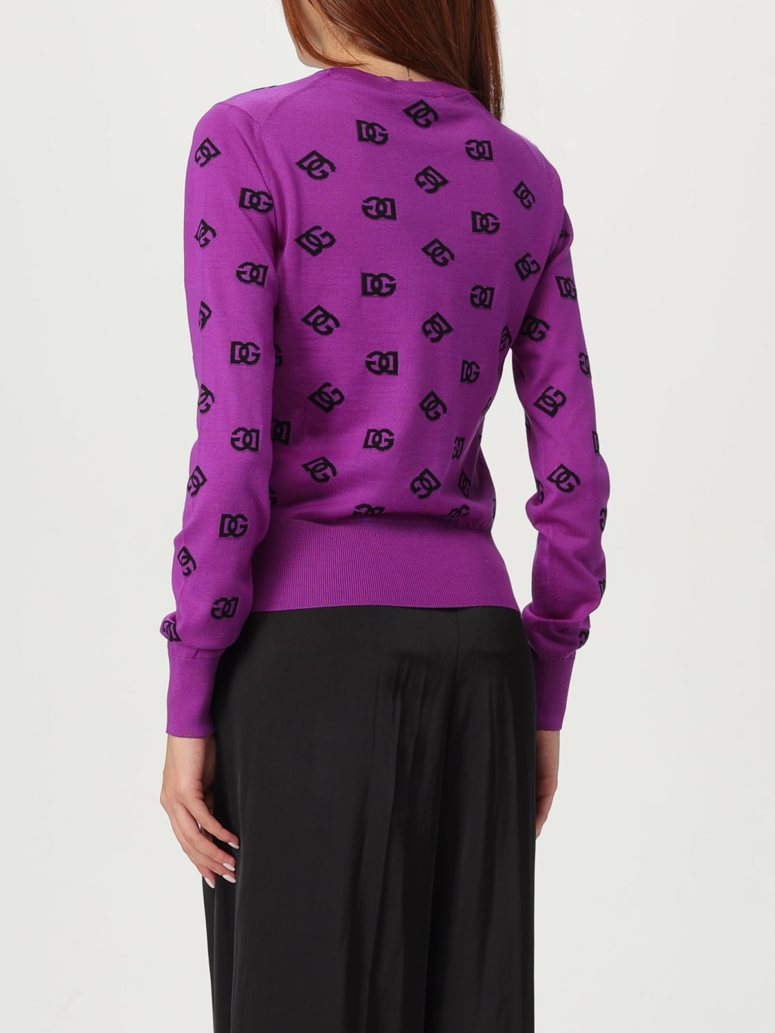 DOLCE & GABBANA SWEATER: Sweater woman Dolce & Gabbana, Violet - Img 3