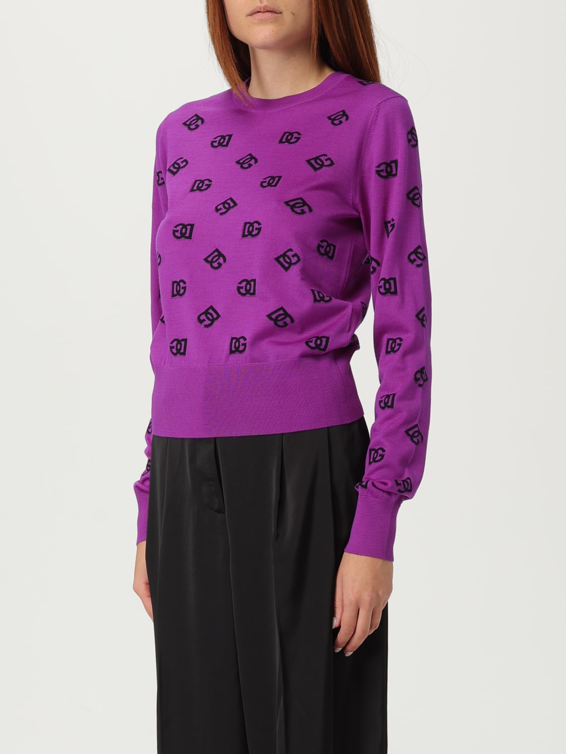 DOLCE & GABBANA SWEATER: Sweater woman Dolce & Gabbana, Violet - Img 4