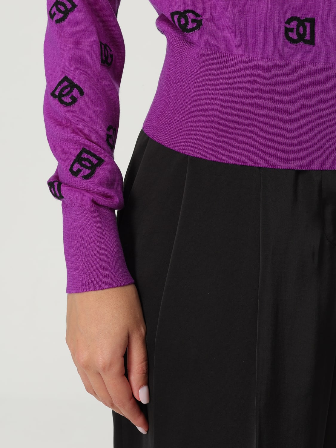 DOLCE & GABBANA SWEATER: Sweater woman Dolce & Gabbana, Violet - Img 5