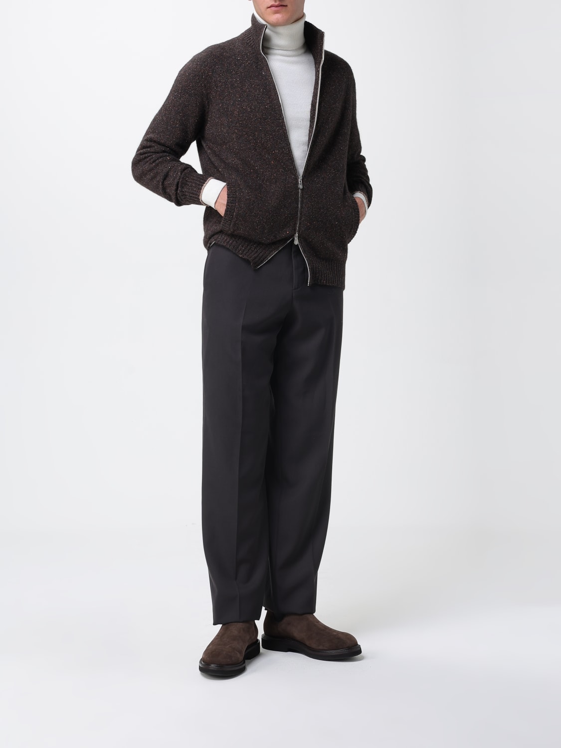 BRUNELLO CUCINELLI SWEATER: Sweater men Brunello Cucinelli, Brown - Img 2