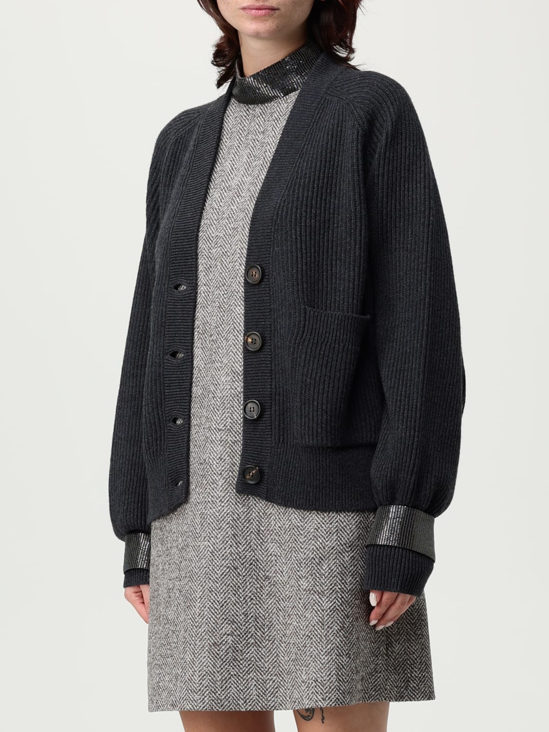 BRUNELLO CUCINELLI SWEATER: Sweater woman Brunello Cucinelli, Black - Img 4