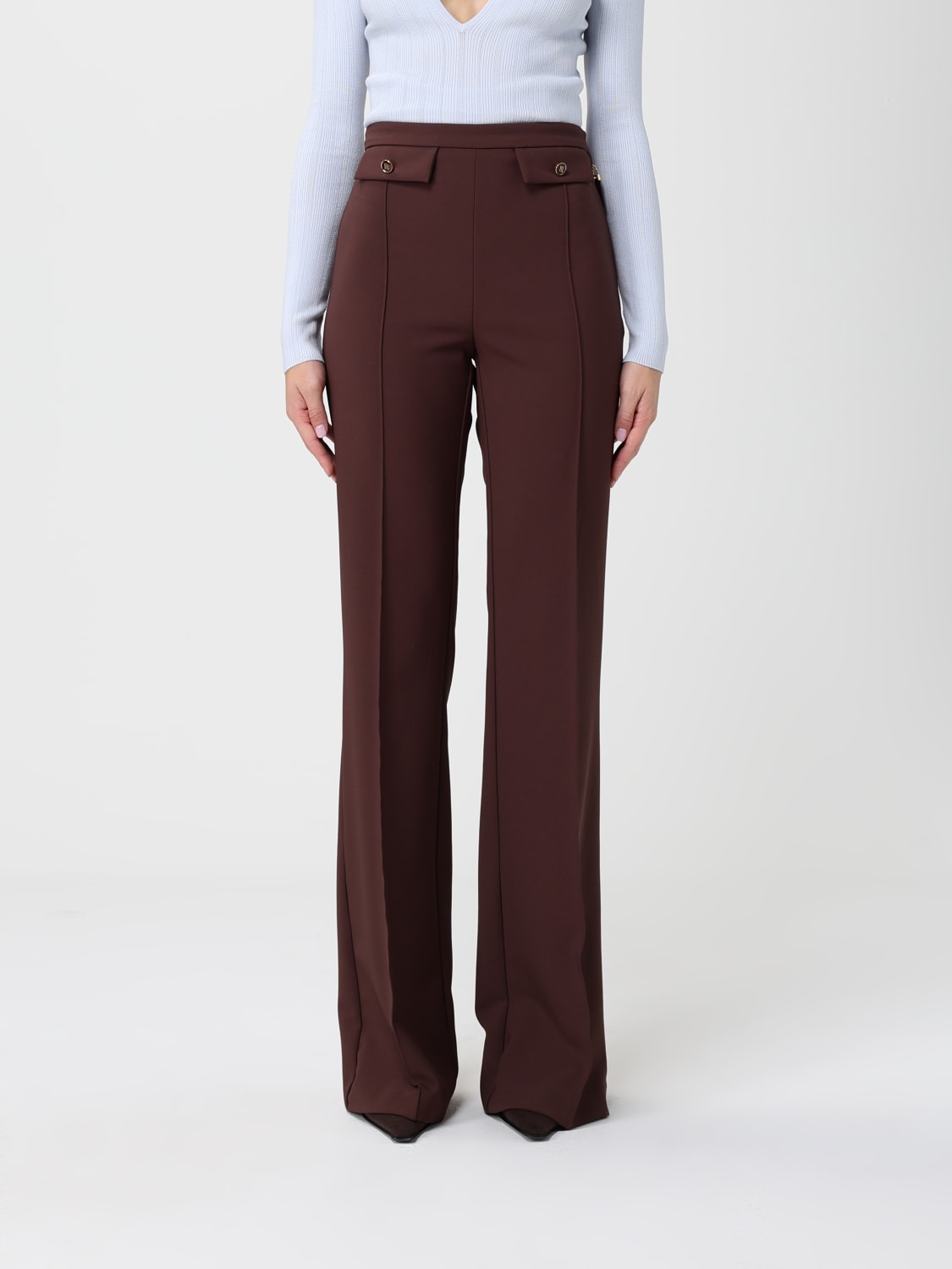 ELISABETTA FRANCHI PANTALONES: Pantalón mujer Elisabetta Franchi, Café - Img 1