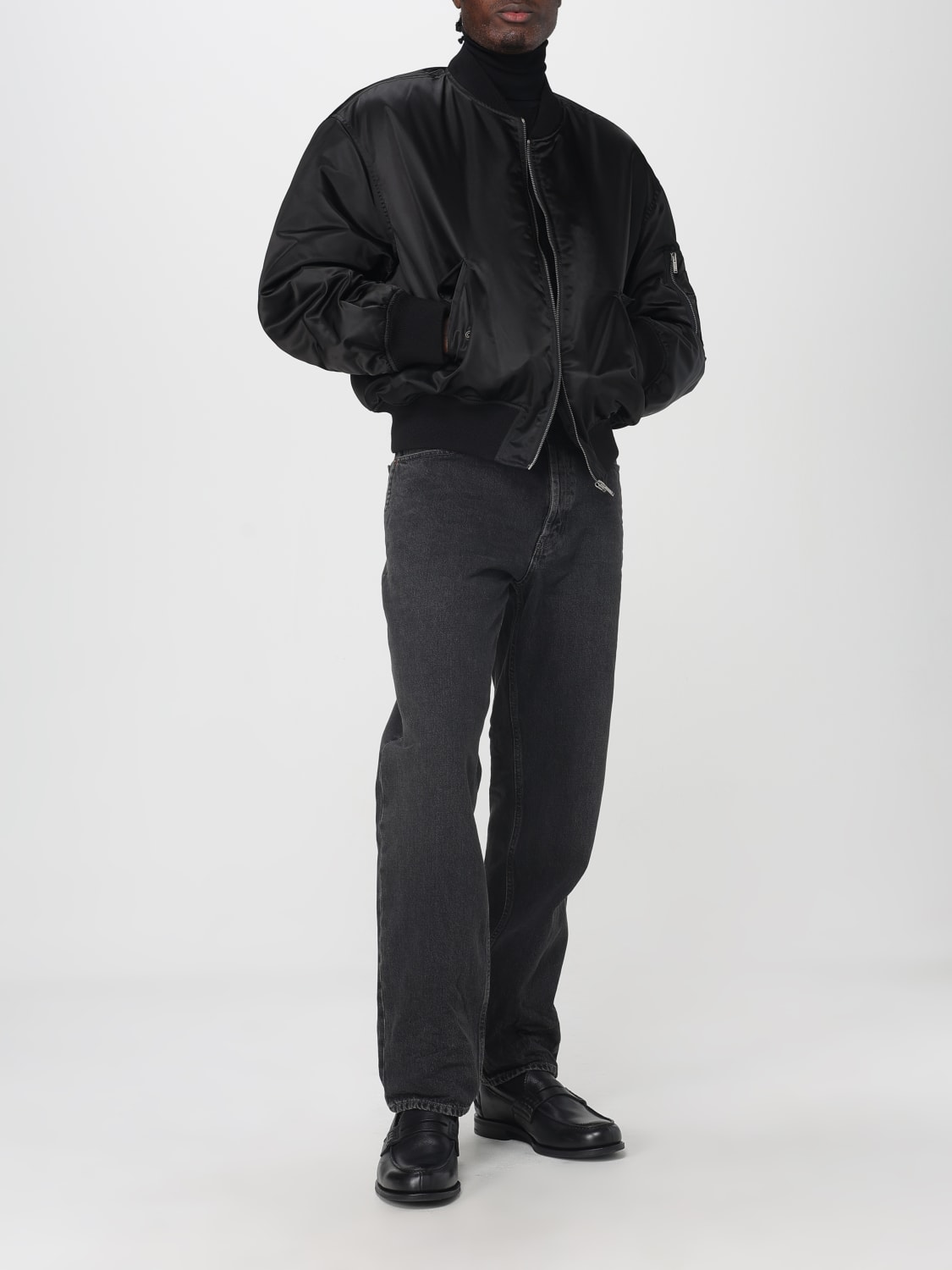 SAINT LAURENT GIACCA: Bomber Saint Laurent in nylon , Nero - Img 2