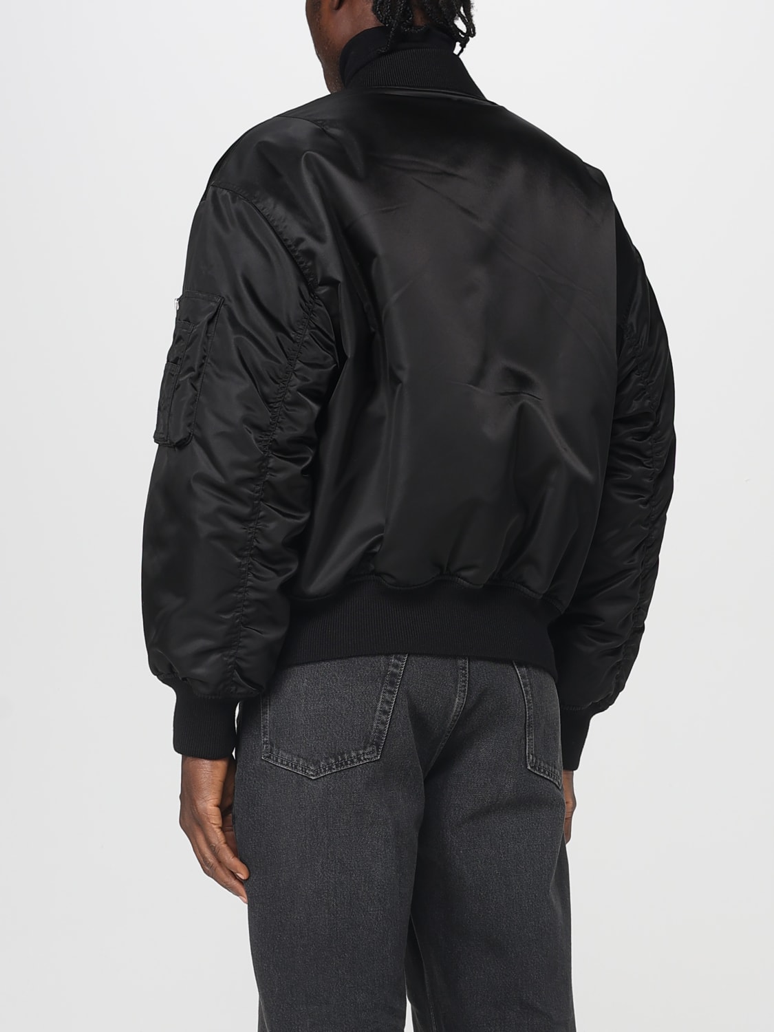 SAINT LAURENT GIACCA: Bomber Saint Laurent in nylon , Nero - Img 3