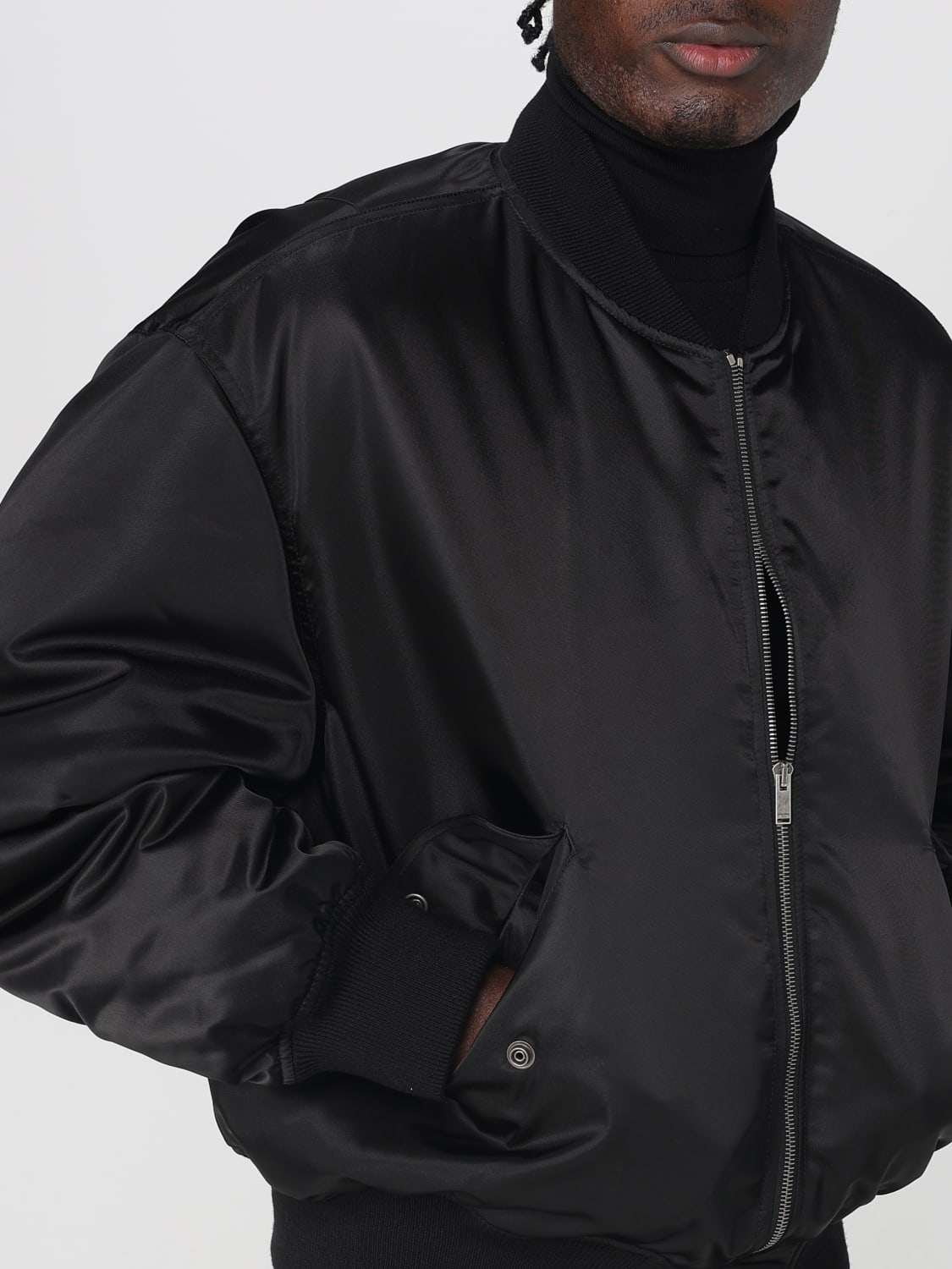 SAINT LAURENT GIACCA: Bomber Saint Laurent in nylon , Nero - Img 5