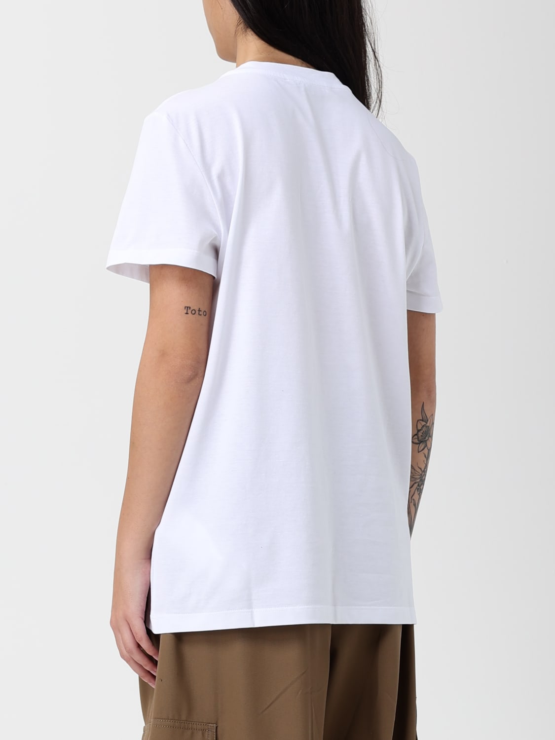 MAX MARA T-SHIRTS: T-shirt Max Mara in cotone con logo , Bianco 1 - Img 3