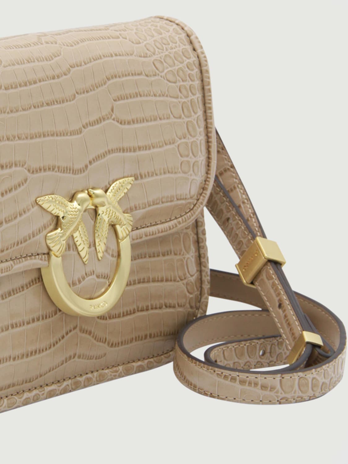 PINKO MINI BAG: Shoulder bag woman Pinko, Beige - Img 3