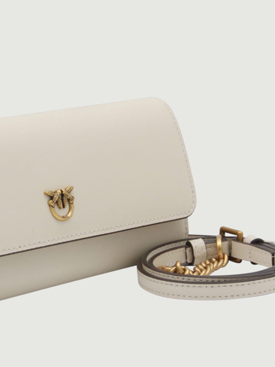 PINKO PORTAFOGLIO: Portafoglio Pinko in pelle, Bianco - Img 3