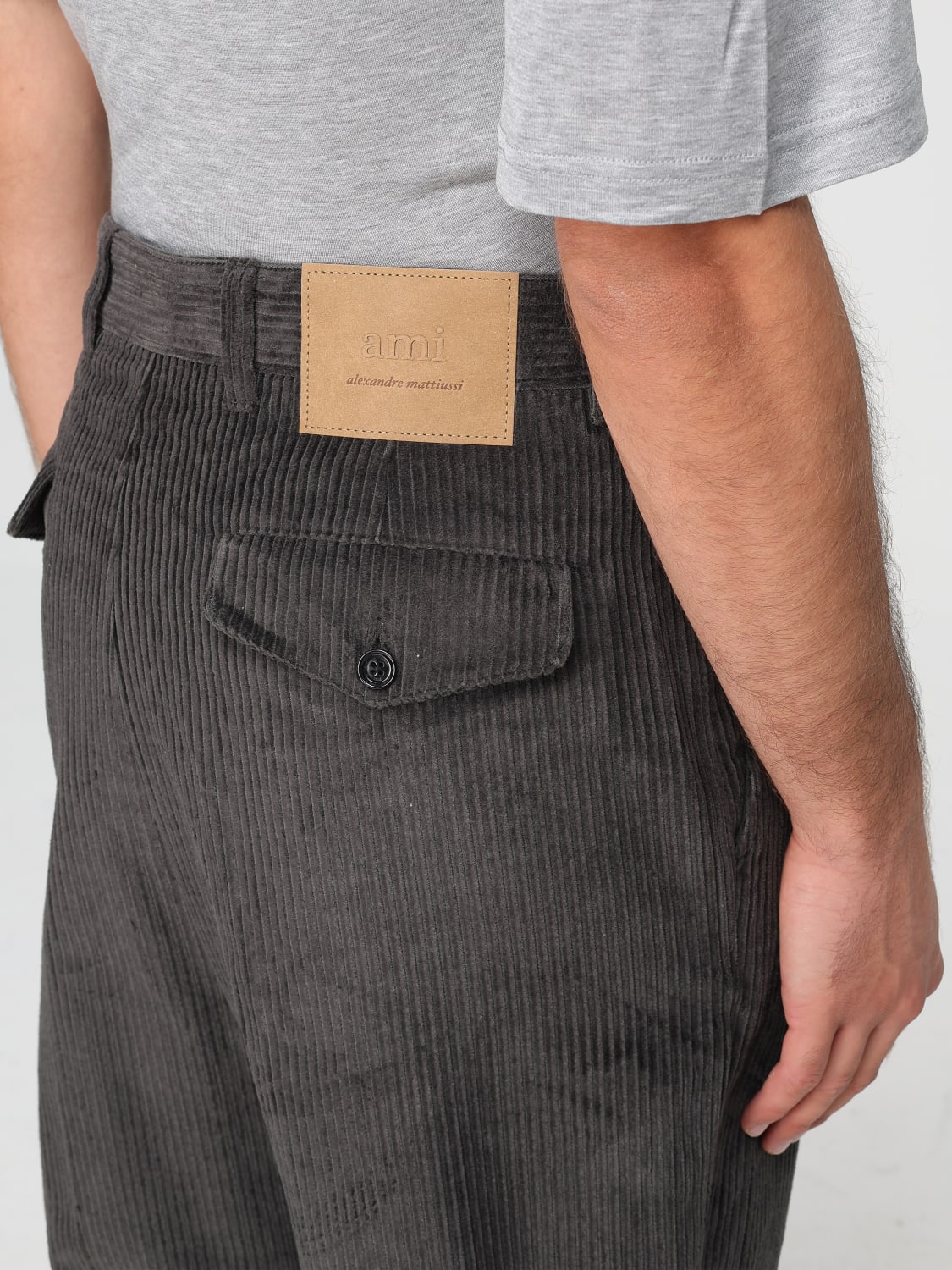 AMI PARIS PANTS: Pants men Ami Paris, Grey - Img 3