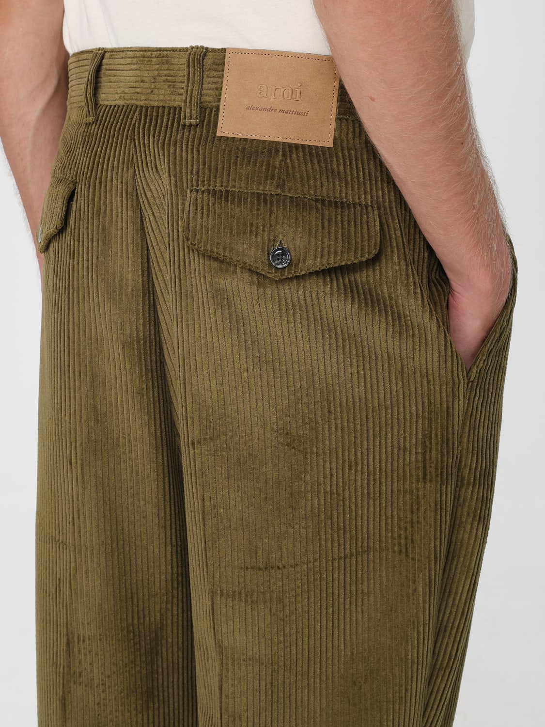 AMI PARIS PANTS: Pants men Ami Paris, Brown - Img 4