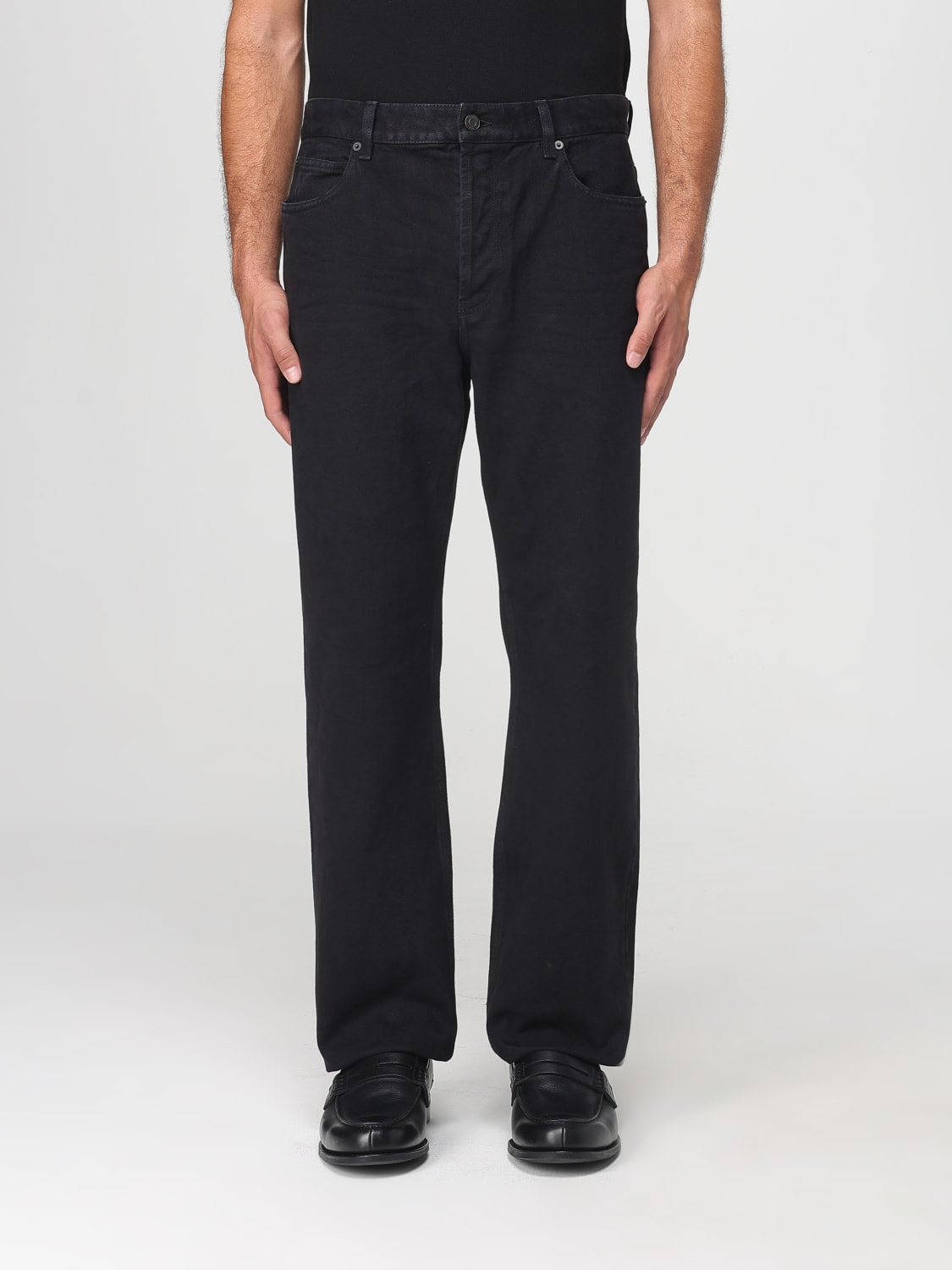SAINT LAURENT JEANS: Jeans Saint Laurent in denim di cotone, Nero - Img 1