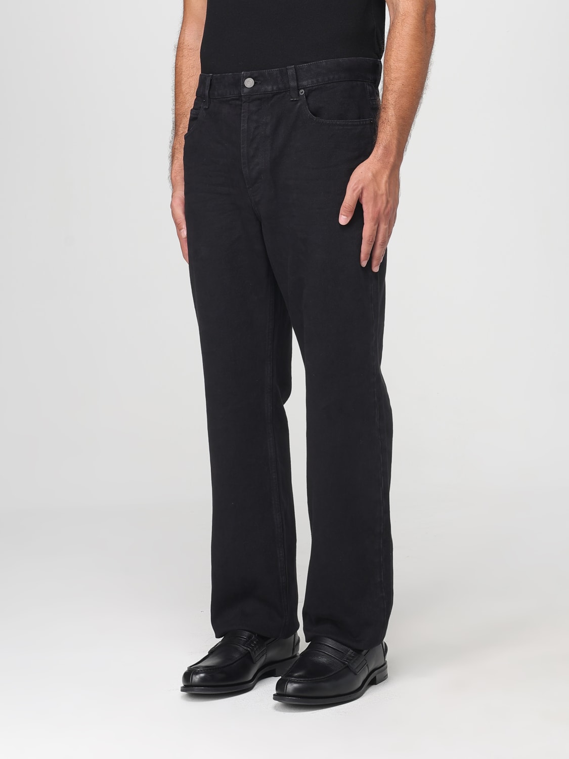 SAINT LAURENT JEANS: Jeans Saint Laurent in denim di cotone, Nero - Img 4