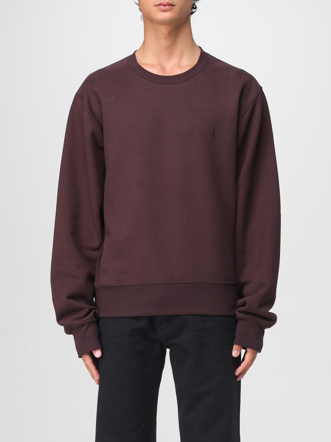 SAINT LAURENT SWEATSHIRT: Pullover herren Saint Laurent, Pflaume - Img 1