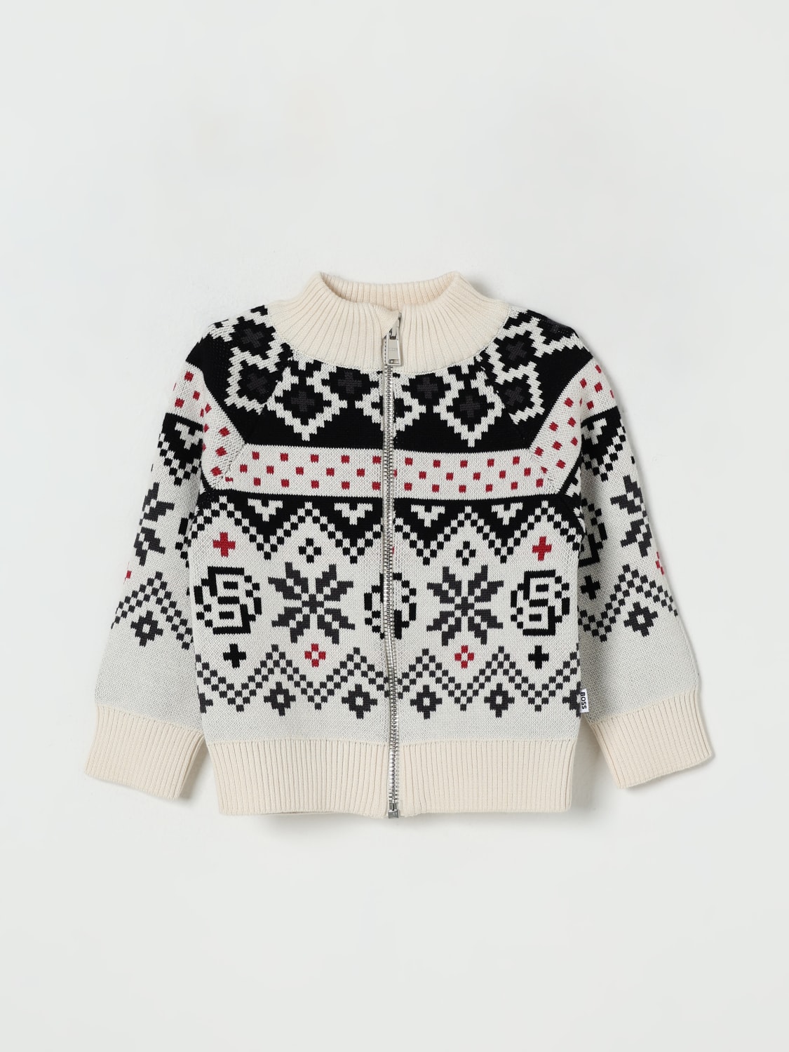 BOSS SWEATER: Sweater kids Boss, Sand - Img 1