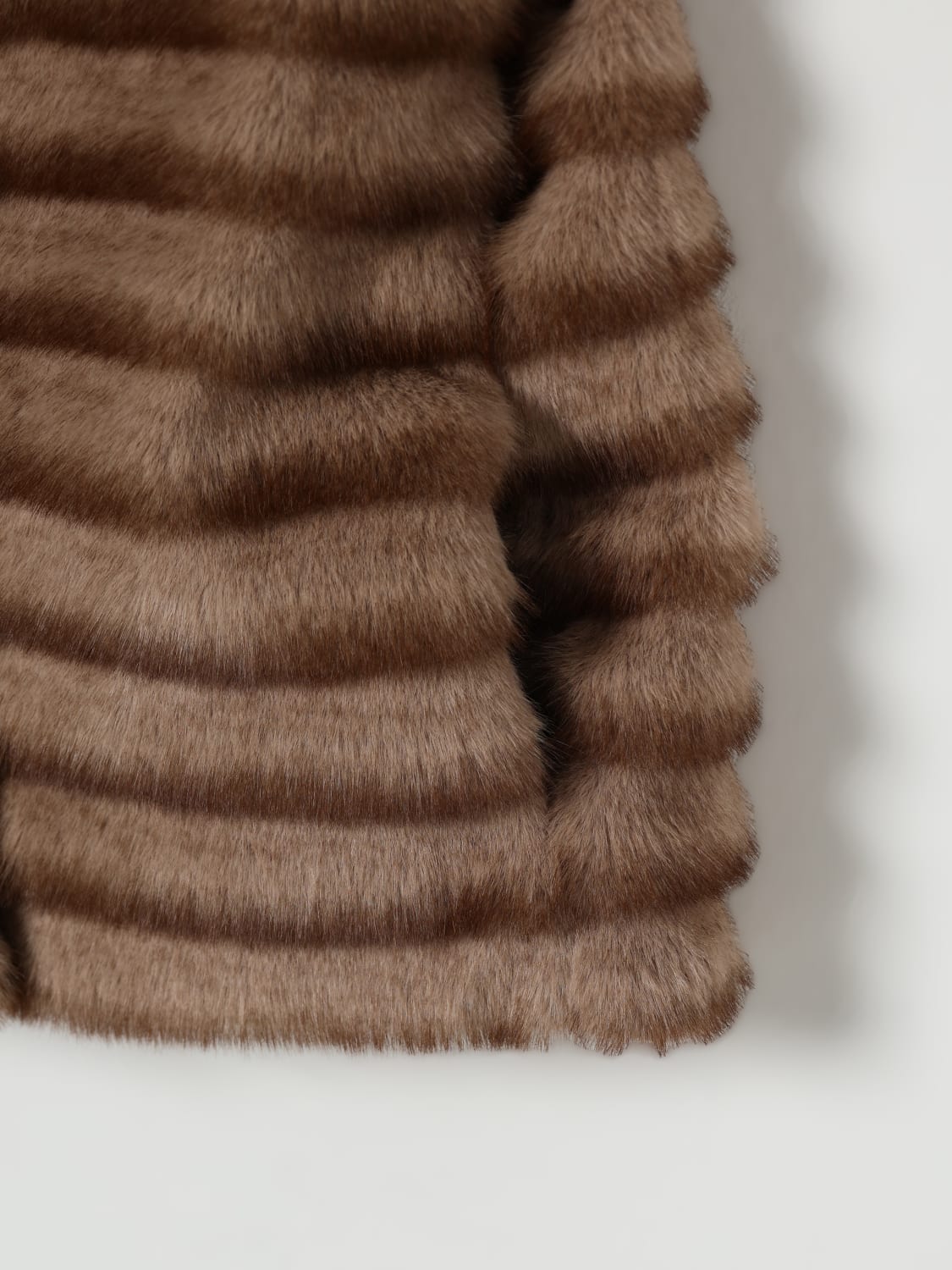 MONNALISA COAT: Coat kids Monnalisa, Brown - Img 3