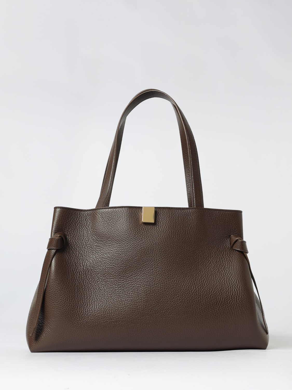 YUZEFI BORSA A SPALLA: Borsa a spalla Gyoza in pelle martellata Yuzefi, Marrone - Img 1