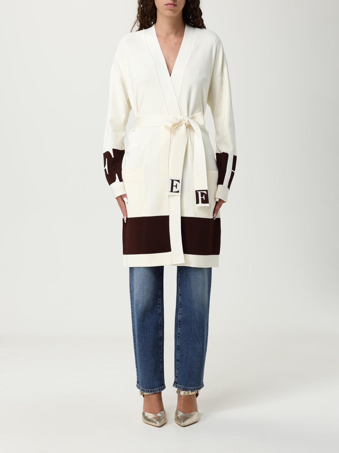 ELISABETTA FRANCHI SWEATER: Sweater woman Elisabetta Franchi, White - Img 1