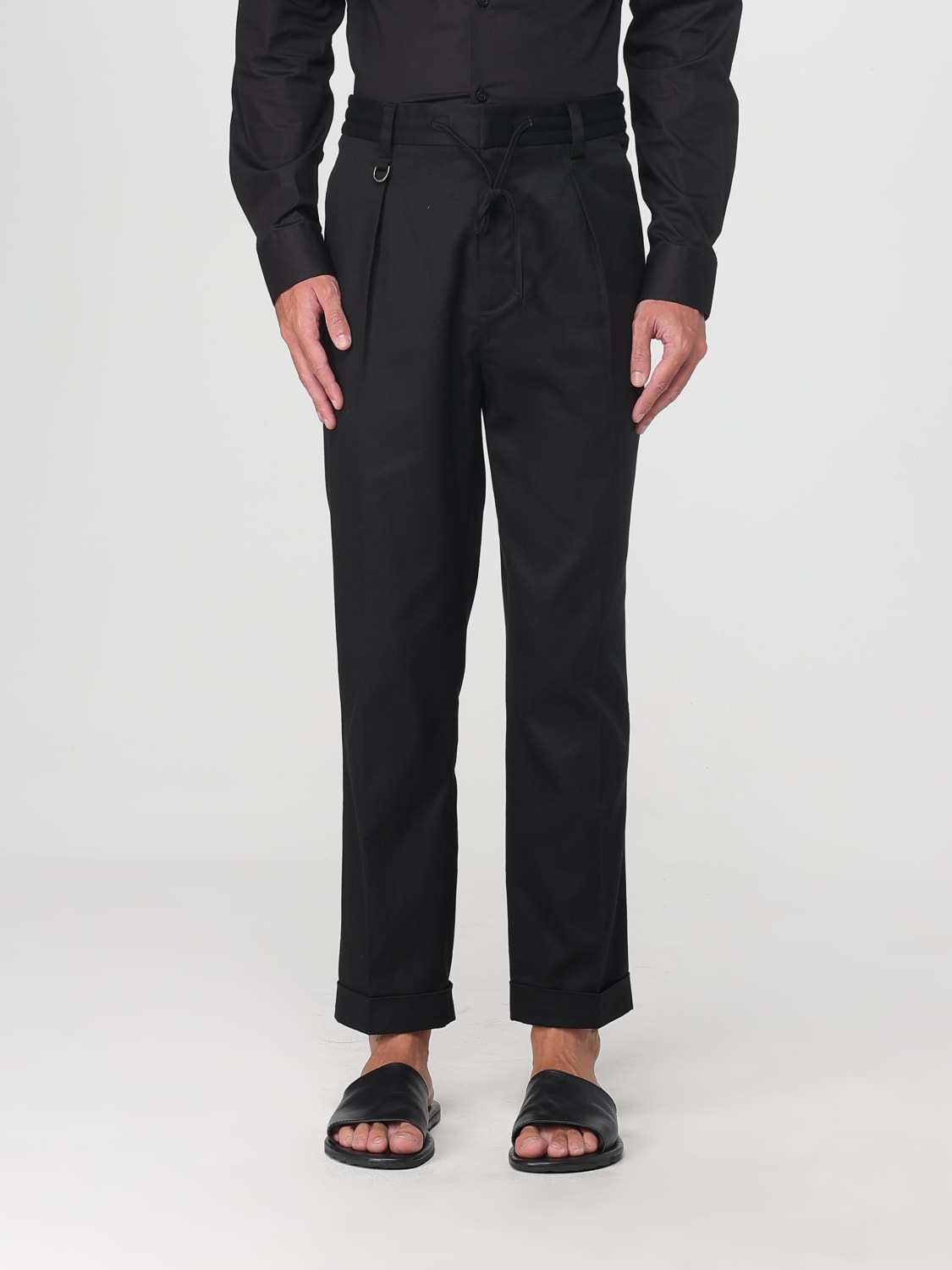 PAOLO PECORA PANTS: Pants men Paolo Pecora, Black - Img 1