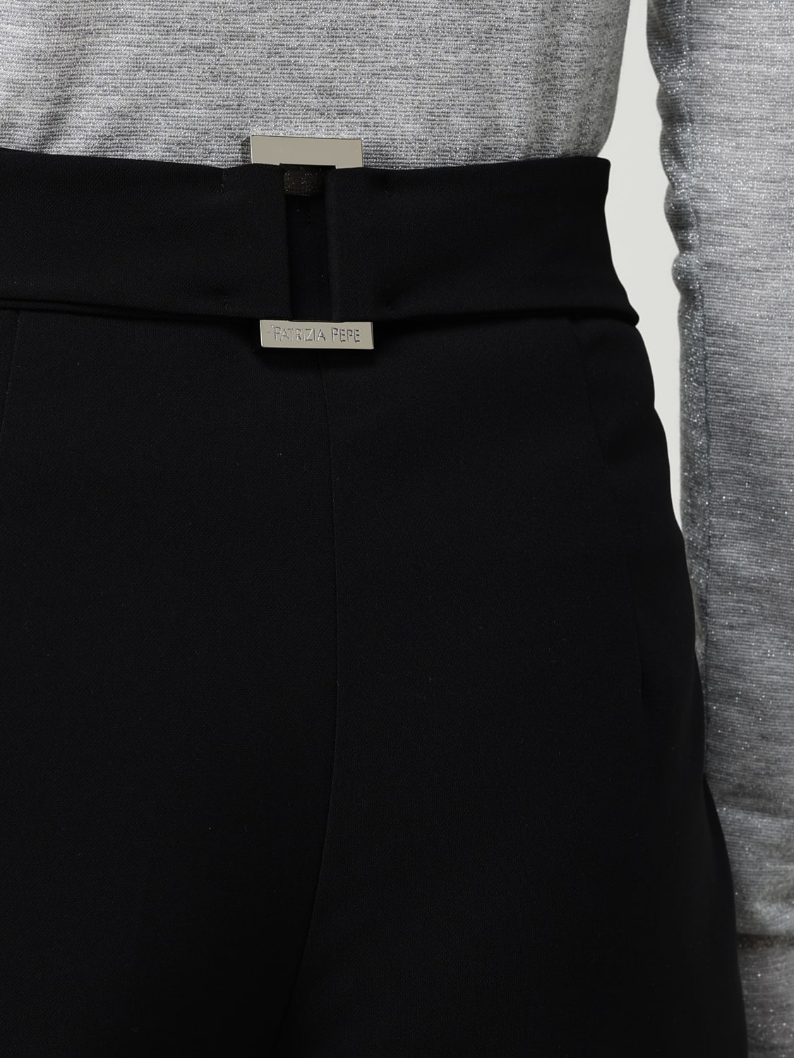 PATRIZIA PEPE PANTALONI: Pantalone Patrizia Pepe in crêpe, Nero - Img 4