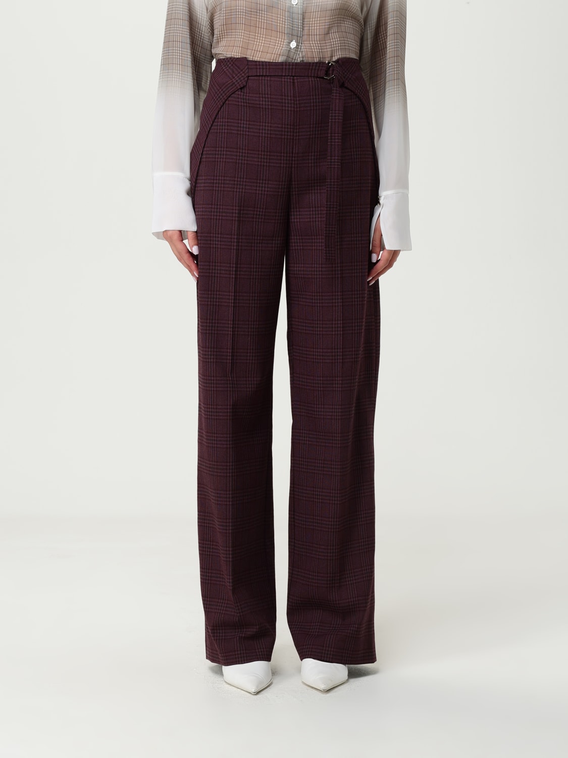 PATRIZIA PEPE 裤子: 裤子 女士 Patrizia Pepe, 酒红 - Img 1