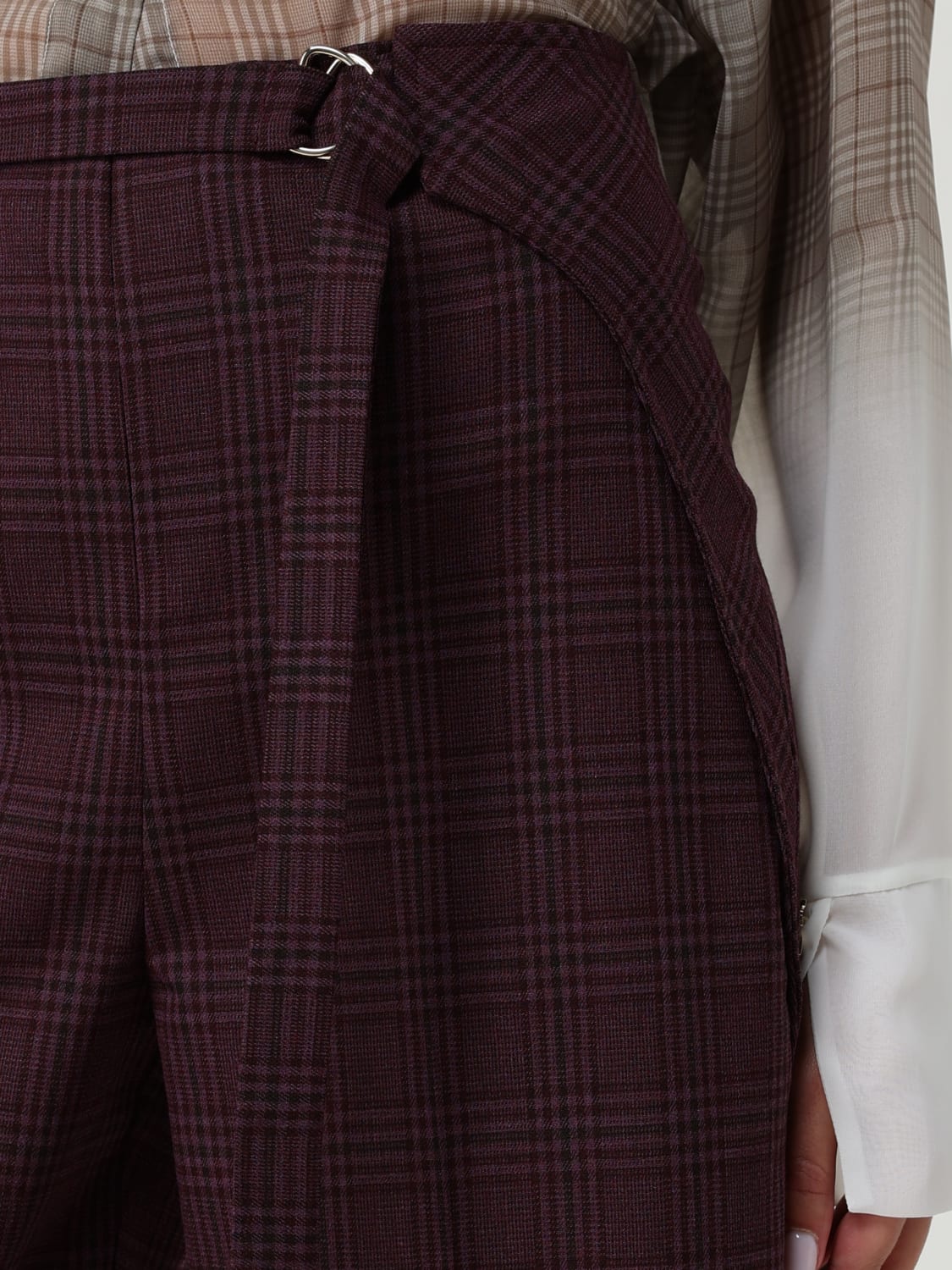 PATRIZIA PEPE 裤子: 裤子 女士 Patrizia Pepe, 酒红 - Img 4