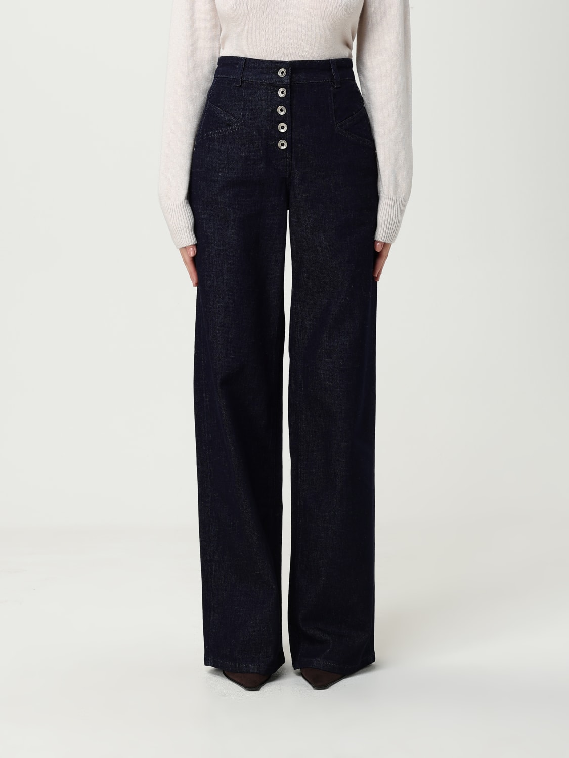 PATRIZIA PEPE JEANS: Pants woman Patrizia Pepe, Blue - Img 1