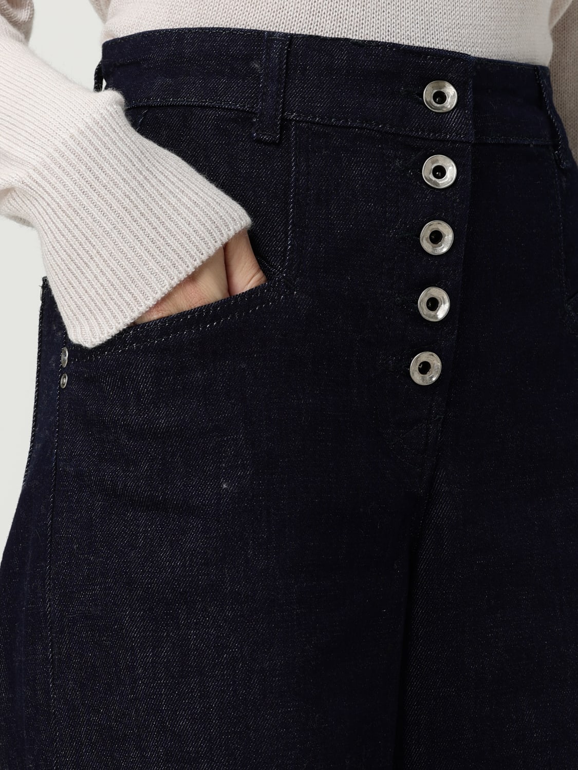 PATRIZIA PEPE JEANS: Pants woman Patrizia Pepe, Blue - Img 3