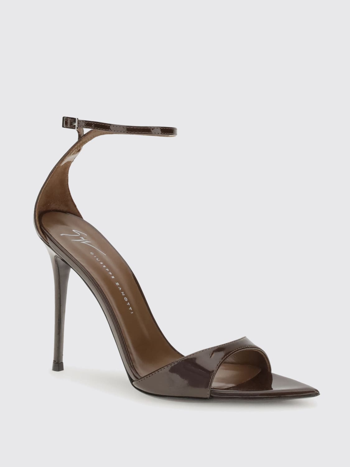 GIUSEPPE ZANOTTI SANDALI CON TACCO: Sandalo Intrigo Giuseppe Zanotti in vernice , Marrone - Img 2