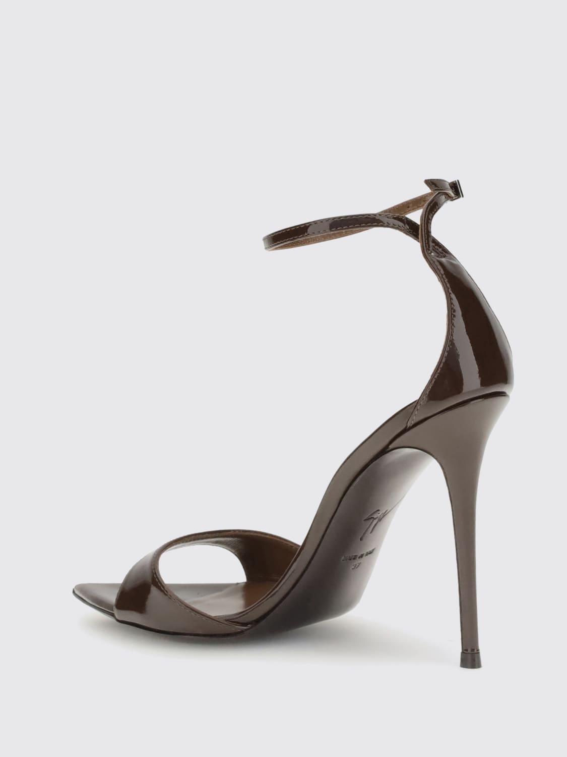 GIUSEPPE ZANOTTI SANDALI CON TACCO: Sandalo Intrigo Giuseppe Zanotti in vernice , Marrone - Img 3