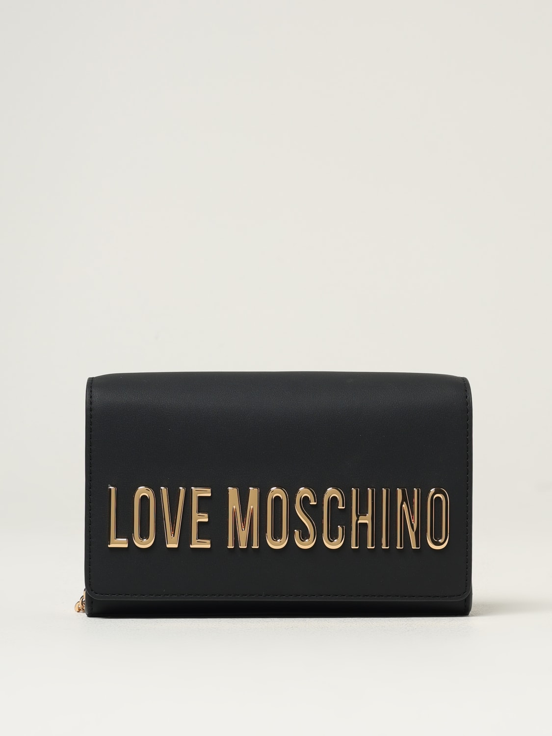 LOVE MOSCHINO BORSA A TRACOLLA: Pochette Love Moschino in pelle sintetica , Nero - Img 1