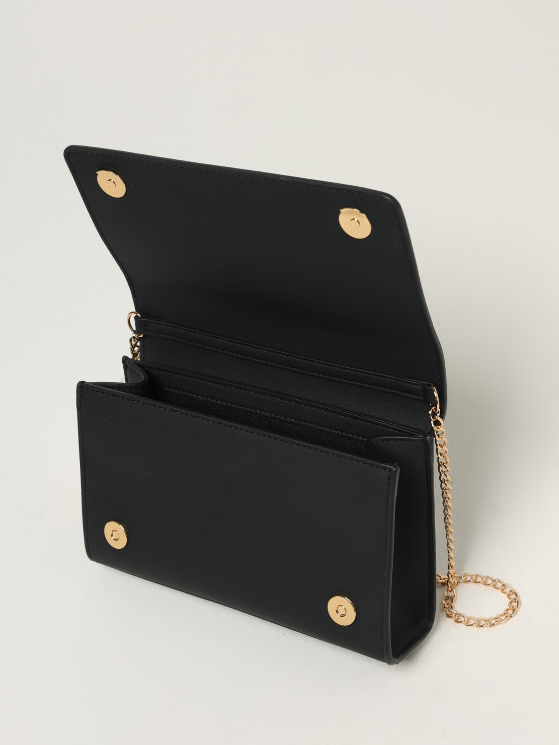 LOVE MOSCHINO BORSA A TRACOLLA: Pochette Love Moschino in pelle sintetica , Nero - Img 3