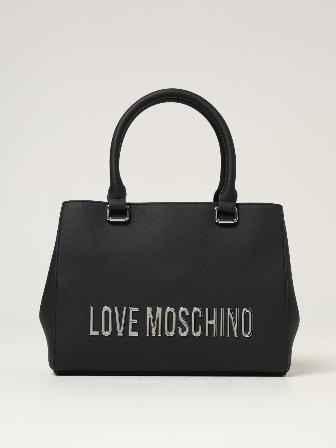 LOVE MOSCHINO BORSA A MANO: Borsa Love Moschino in pelle sintetica , Nero - Img 1