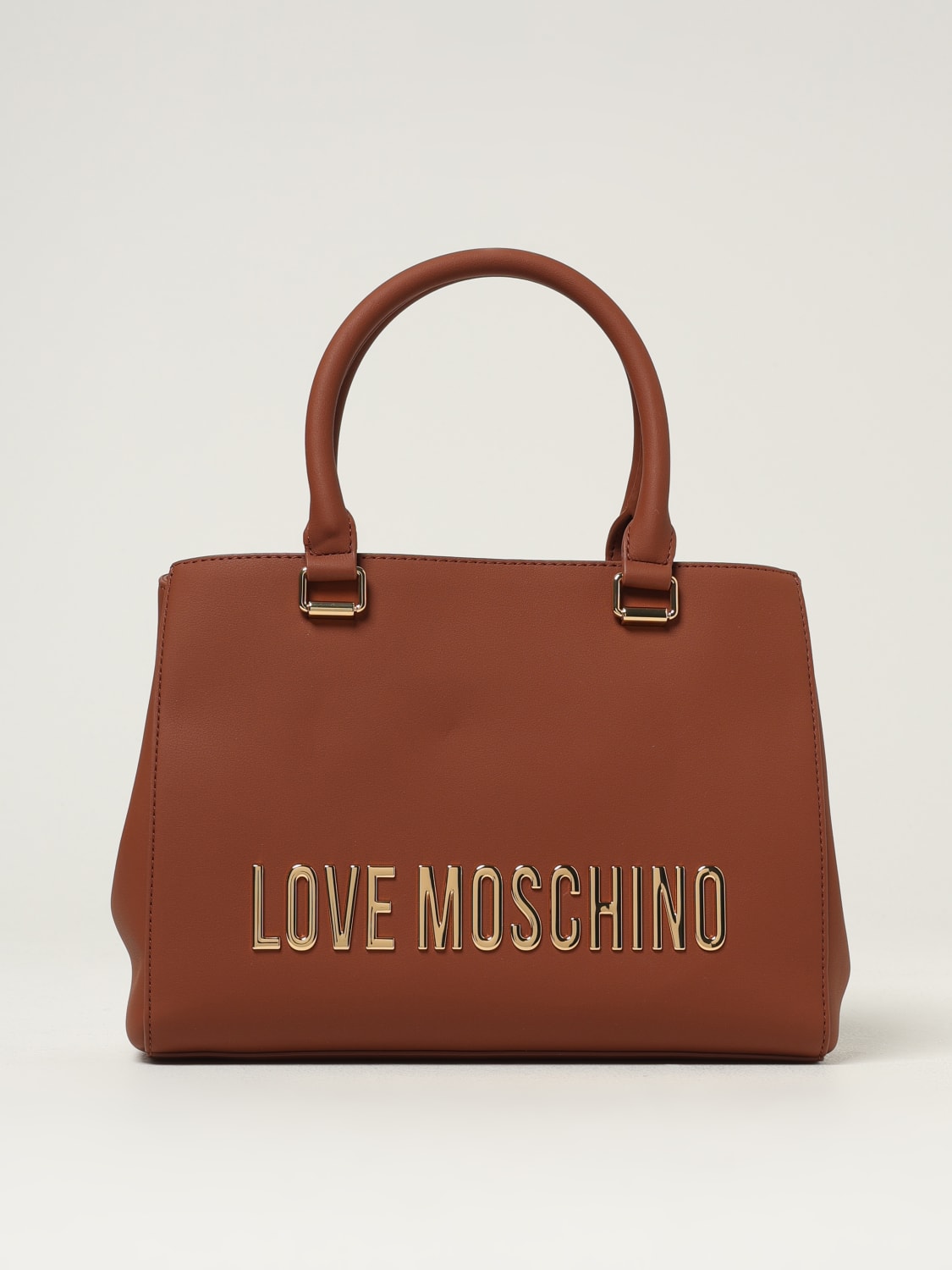 LOVE MOSCHINO BORSA A MANO: Borsa Love Moschino in pelle sintetica , Bruciato - Img 1