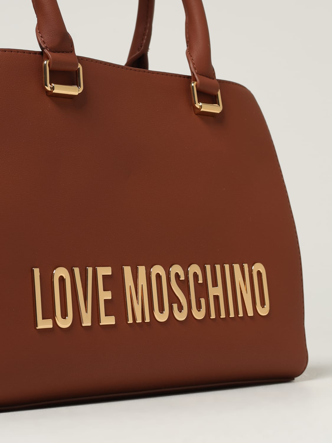 LOVE MOSCHINO BORSA A MANO: Borsa Love Moschino in pelle sintetica , Bruciato - Img 3