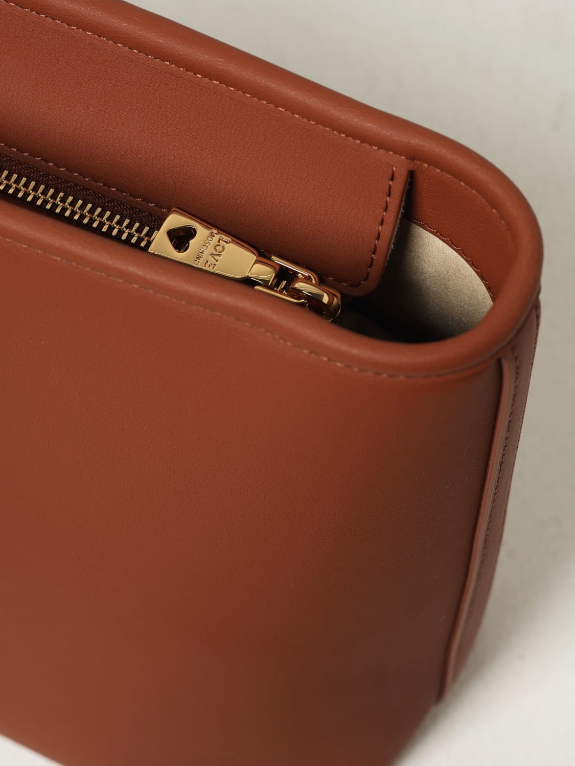 LOVE MOSCHINO TOTE BAG: Shoulder bag woman Love Moschino, Brown - Img 3