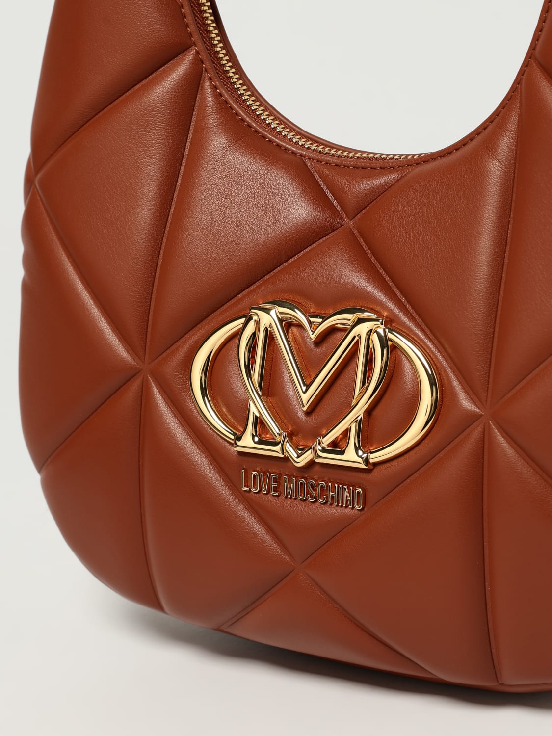 LOVE MOSCHINO SHOULDER BAG: Shoulder bag woman Love Moschino, Brown - Img 3