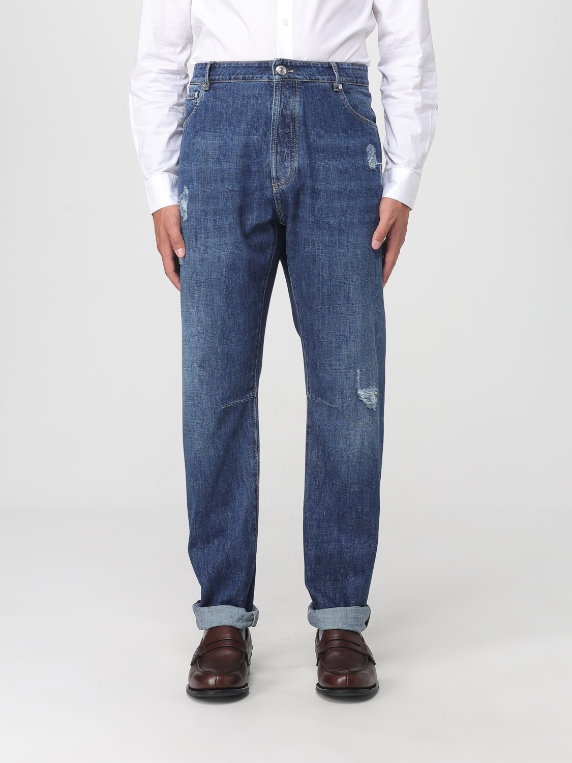 BRUNELLO CUCINELLI JEANS: Pants men Brunello Cucinelli, Denim - Img 1