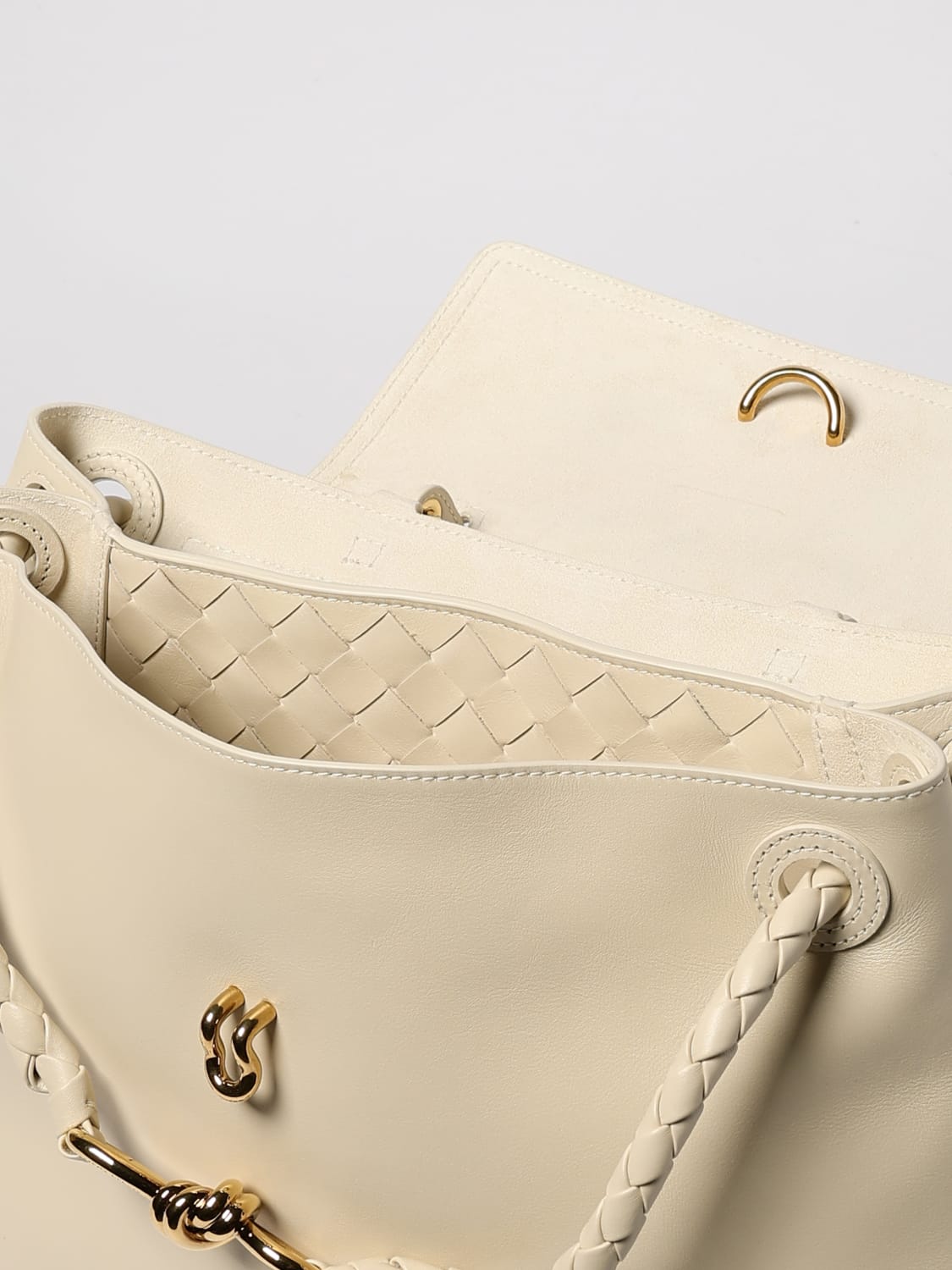 BOTTEGA VENETA HANDBAG: Shoulder bag woman Bottega Veneta, White - Img 5
