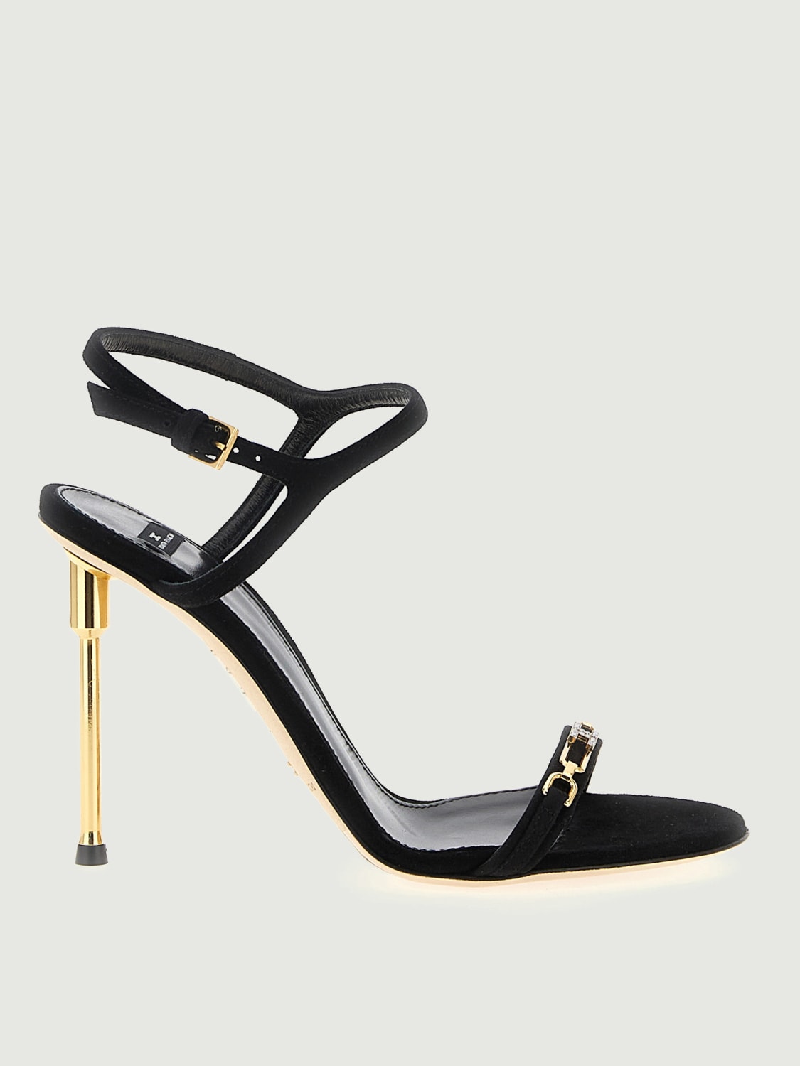 ELISABETTA FRANCHI HEELED SANDAL: Flat sandals woman Elisabetta Franchi, Black - Img 1