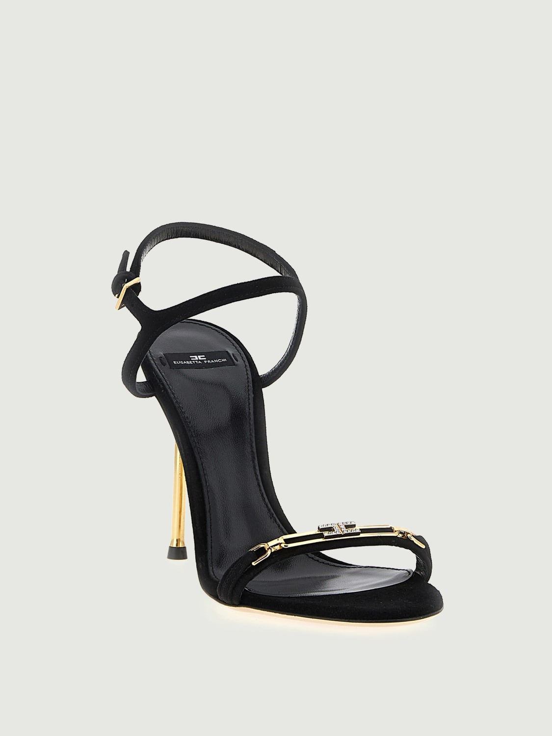 ELISABETTA FRANCHI HEELED SANDAL: Flat sandals woman Elisabetta Franchi, Black - Img 2