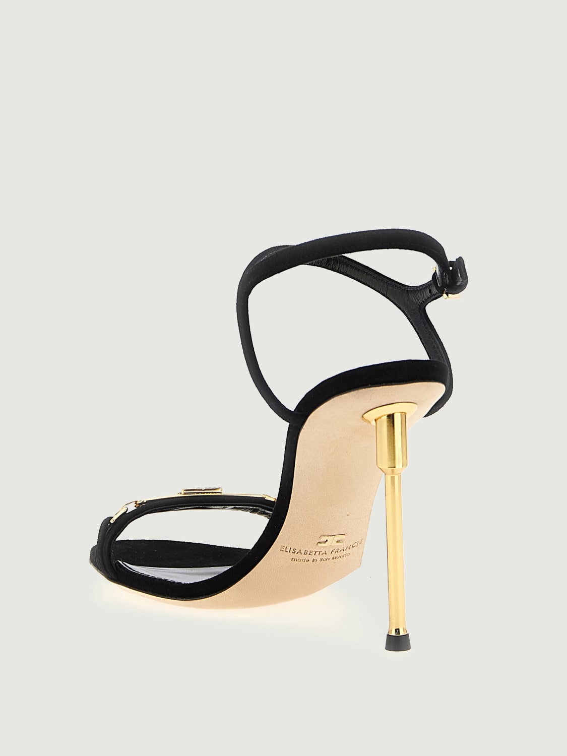 ELISABETTA FRANCHI HEELED SANDAL: Flat sandals woman Elisabetta Franchi, Black - Img 3