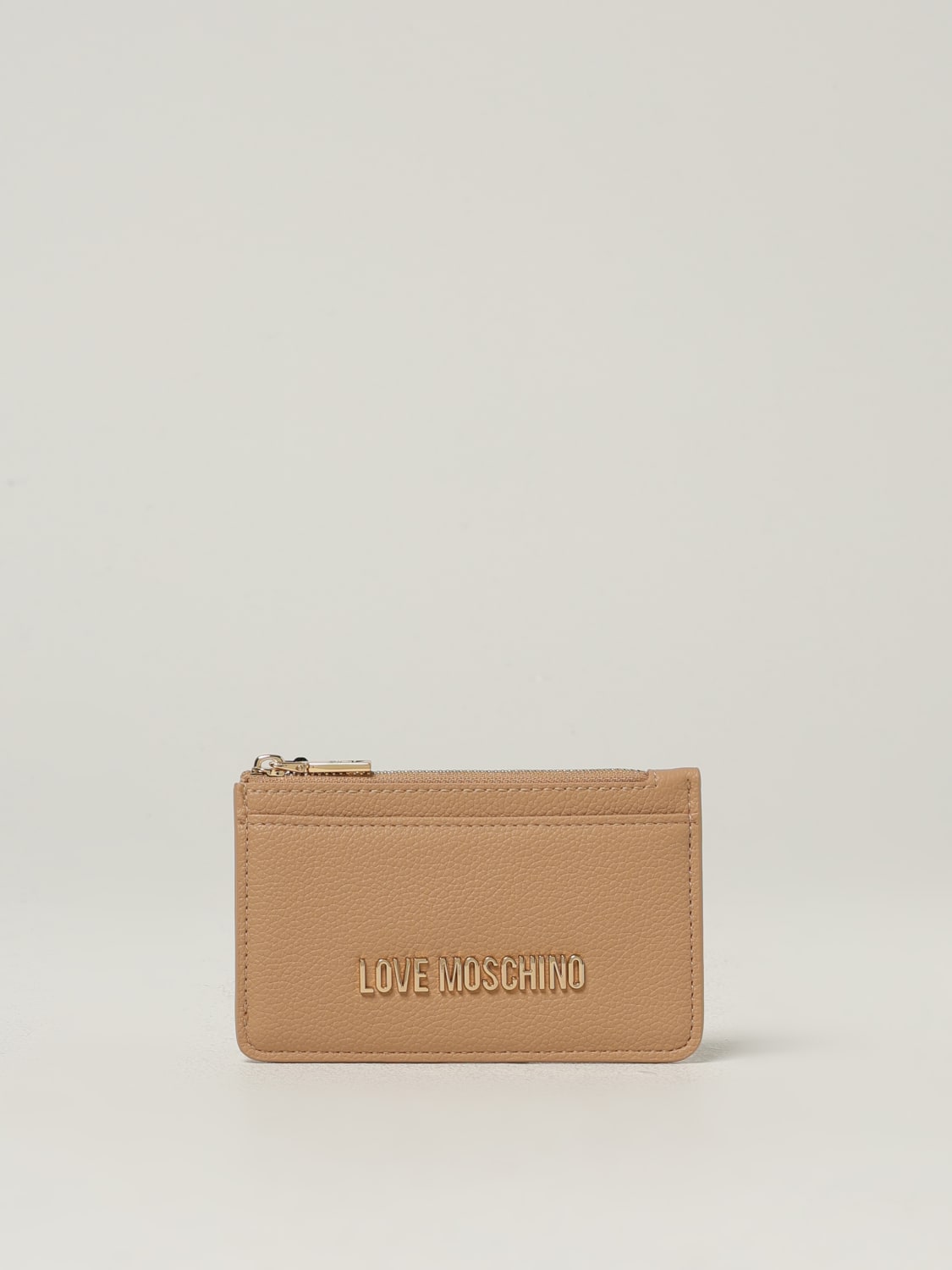 LOVE MOSCHINO WALLET: Wallet woman Love Moschino, Beige - Img 1