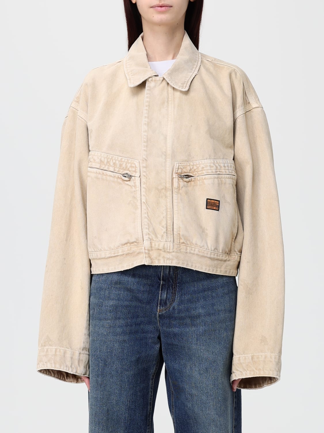 BALENCIAGA JACKET: Jacket woman Balenciaga, Beige - Img 1