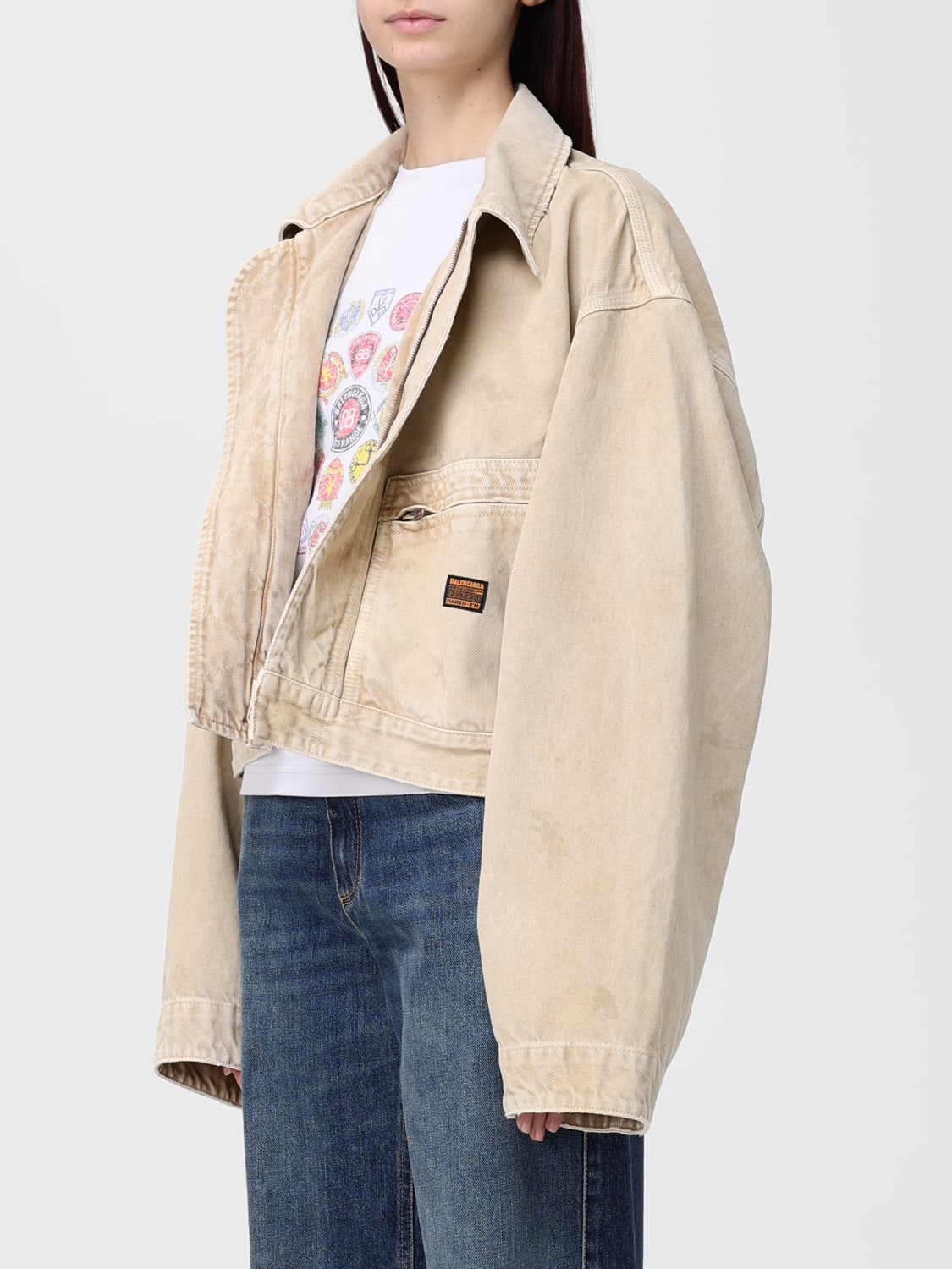 BALENCIAGA JACKET: Jacket woman Balenciaga, Beige - Img 4