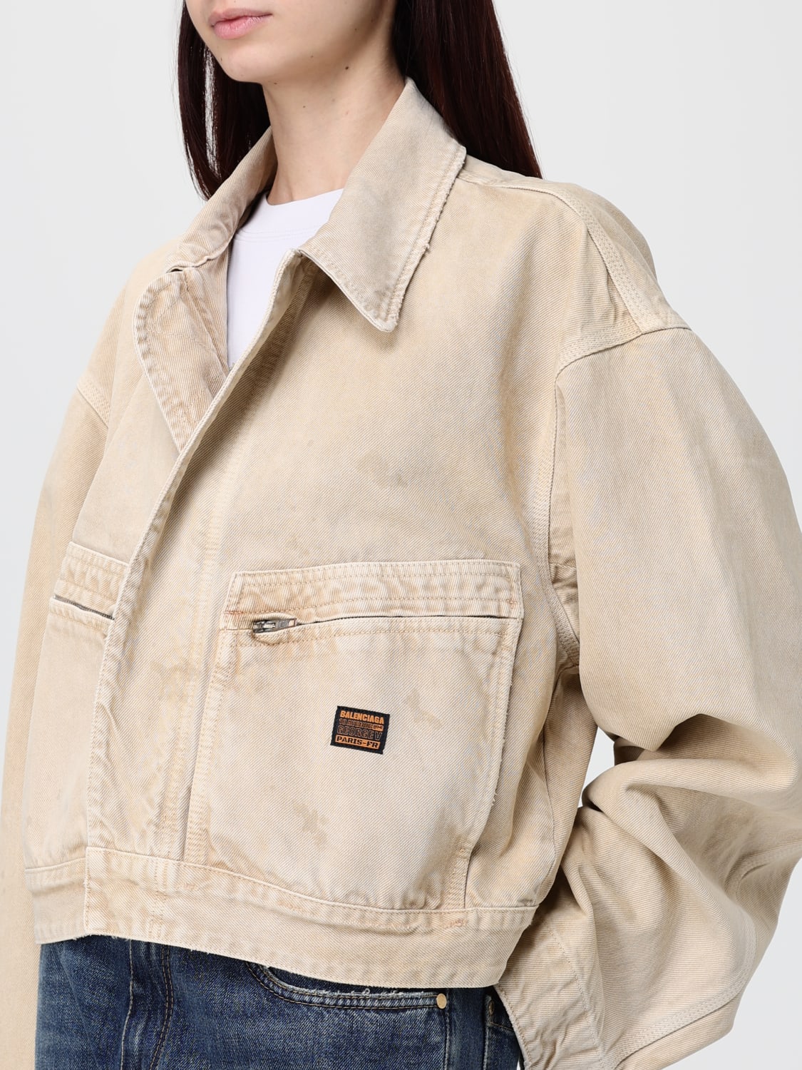 BALENCIAGA JACKET: Jacket woman Balenciaga, Beige - Img 5